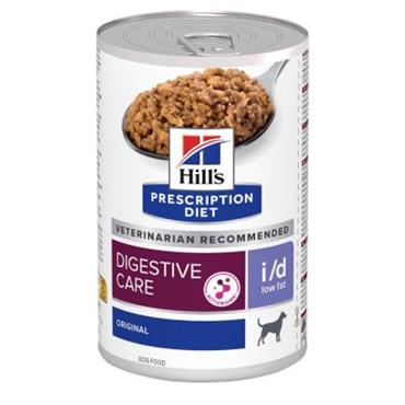 Hill\'s Prescription Diet Canine i/d LOW FAT. Hundefoder mod dårlig mave / skånekost med mindre fedtindhold. Vådfoder (dyrlæge diætfoder) 1 dåse med 360 g