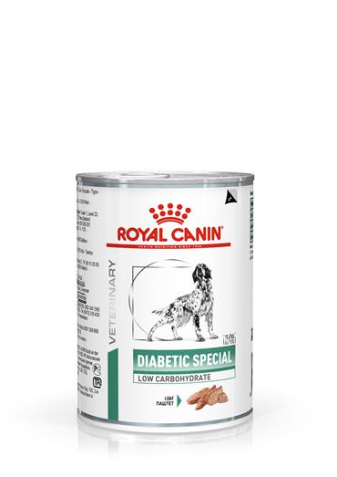 Royal Canin Diabetic Special. Hundefoder mod diabetes/sukkersyge. Vådfoder (dyrlæge diætfoder) 12 dåser med 410 g