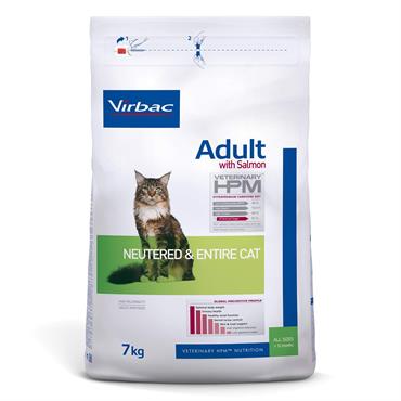 Virbac HPM Adult Neutered & Entire Cat LAKS. Kattefoder til voksne (dyrlæge diætfoder) 7 kg