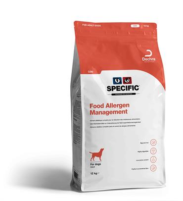 Specific CDD Food Allergy Management. Hundefoder mod allergi (dyrlæge diætfoder) 6 x 12 kg.