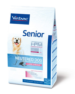 Virbac HPM Senior Neutered Dog Large & Medium. Hundefoder til neutraliserede senior (dyrlæge diætfoder) 12 kg x 6
