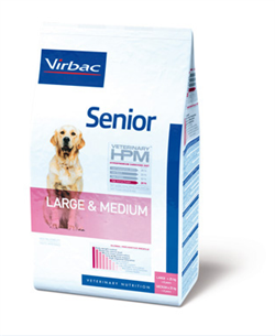 Virbac HPM Senior Dog Large & Medium. Hundefoder til senior (dyrlæge diætfoder) 12 kg x 2