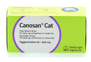 Canosan Cat. Tilskudsfoder til bevægapparatet hos katte. 60 tyggetabletter x 6