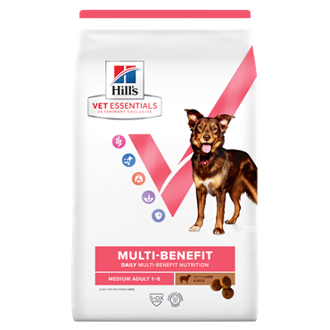 Hill\'s VET ESSENTIALS MULTI-BENEFIT Adult Medium tørfoder til hunde med lam og ris 2 kg.