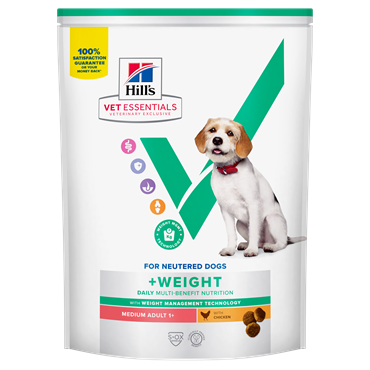 Hill\'s VET ESSENTIALS MULTI-BENEFIT + WEIGHT Adult 1+ Medium tørfoder til hunde med kylling 2 kg. 