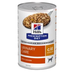 Hill\'s Precription diet, Canine c/d Multicare, Vådfoder 12 dåser x 370 g.