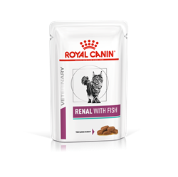 Royal Canin Renal FISK. Kattefoder mod nyreproblemer. Vådfoder (dyrlæge diætfoder) 12 poser med 85g