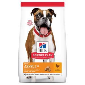 Hills Science Plan Adult Light Medium. Hundetørfoder med lavt kalorie indhold. 2,5 kg. 