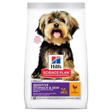 Hill\'s Science Plan Adult Sen. Stomach & Skin Small & Mini med Kylling 3 kg. 