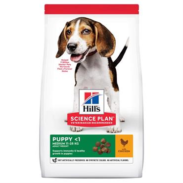 Hill\'s Science Plan Puppy Medium Breed med Kylling. 14 kg. 