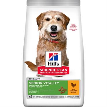 Hill\'s Science Plan Senior Vitality Small & Mini med Kylling. 1,5 kg. 