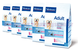 Virbac HPM Adult Dog Neutered Large & Medium. Hundefoder til neutraliserede voksne (dyrlæge diætfoder) 6 x 12 kg.