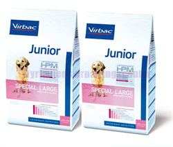 Virbac HPM Junior Dog Large. Hundefoder til hvalpe (dyrlæge diætfoder) 12 kg x 2