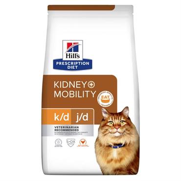 Hill\'s Prescription Diet Feline k/d + mobility. Kattefoder mod nyre- og ledproblemer (fra dyrlæge) 3 kg