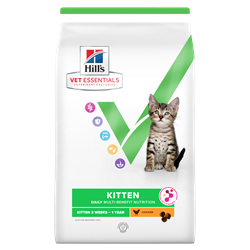 Hill's VET ESSENTIALS MULTI-BENEFIT Kitten tørfoder til killinger med kylling 3 kg.
