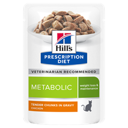 Hill's Prescription Diet Feline Metabolic Weight Management. Kattefoder mod overvægt. Vådfoder (dyrlæge diætfoder) 85 g x12