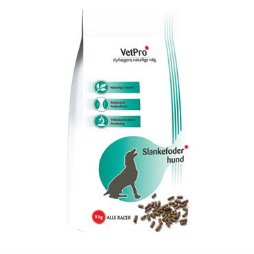 VetPro Slankfoder. Fuldfoder til overvægtige hunde 2 x 8 kg. 