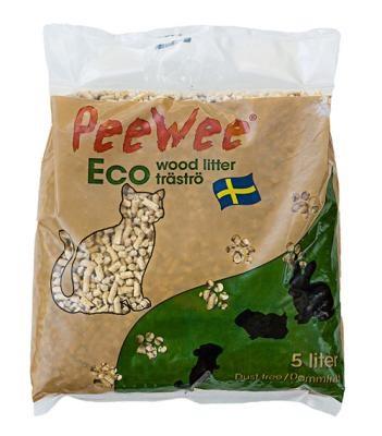 PeeWee Træpiller. Til kattebakken. 5 liter/3 kg 