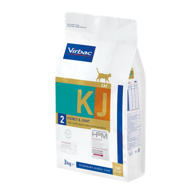 Virbac HPM Kidney & Joint Support 2. Kombineret led- og nyrefoder til voksne/ældre katte(dyrlæge diætfoder) 1,5 kg