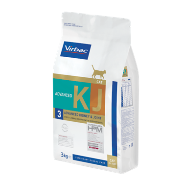 Virbac HPM Advanced Kidney & Joint Support 3. Kombineret led- og nyrefoder til voksne/ældre katte(dyrlæge diætfoder) 3 kg