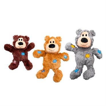 KONG Wild KNOTS BEAR. Bamse med reb, knuder og piv. Legetøj til hund. M/L,  26 cm