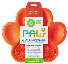 PAW 2-IN-1 Slow Feeder & Lick Pad, Orange 