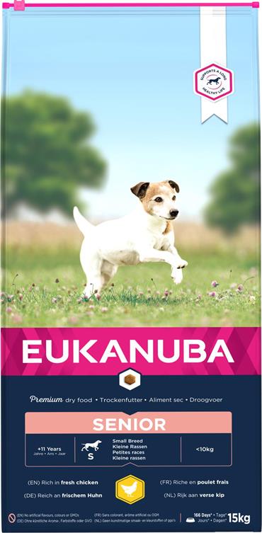 Eukanuba Senior Small Breed med Kylling. 15 kg. 