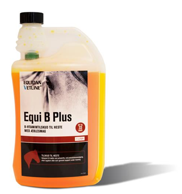Equi B Plus - B-vitamintilskud til hest med æblesmag. 1 liter 
