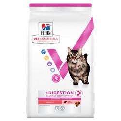 Hill's VET ESSENTIALS MULTI-BENEFIT + DIGESTION Adult 1+ tørfoder til katte med laks 1,5 kg.
