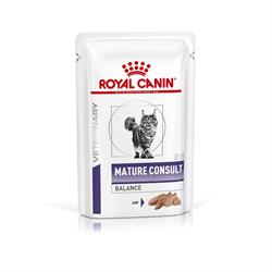 Royal Canin Mature Consult Balance. Kattefoder til senior. Vådfoder. 12 poser med 85 g 