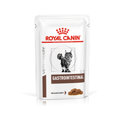 Royal Canin Gastrointestinal. Kattefoder mod dårlig mave / skånekost. Vådfoder (dyrlæge diætfoder) 12 poser med 85g