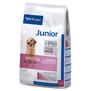 MINDST HOLDBAR TIL 19/12-2023Virbac HPM Junior Dog Large. Hundefoder til hvalpe (dyrlæge diætfoder) 12 kg