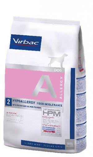 Virbac HPM A2 Hypoallergy - Med laks. Hundefoder mod foderallergi/foderintolerance. 2 x 12 kg 