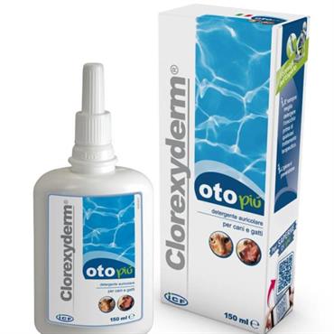 ICF Clorexyderm Oto Piú. Ørerens til hunde og katte. 150 ml