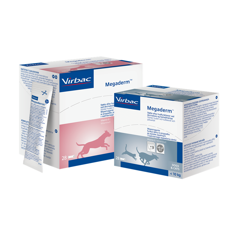 Virbac, Megaderm, til hunde under 10 kg. 28 breve a 4 ml.
