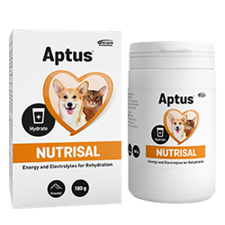 Aptus Nutrisal Pulver. Energi- og elektrolyttilskud til hund og kat. 180 g