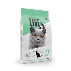 ProBiotic LIVE Adult Kylling. Kattefoder til voksne. 8 kg