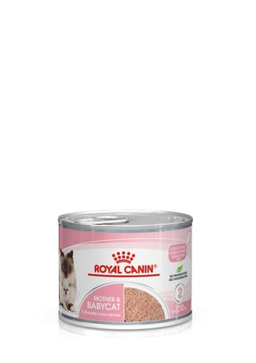 Royal Canin Mother & Babycat. Kattefoder til killinger fra 1-4 mdr. Vådfoder (dyrlæge diætfoder). 12 dåser med 195 g