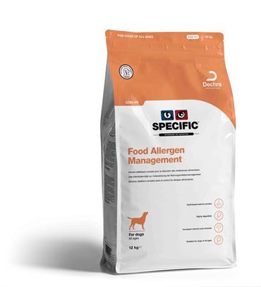 Specific CDD-HY Food Allergy Management. Hundefoder mod allergi (dyrlæge diætfoder) 6 x 12 kg.