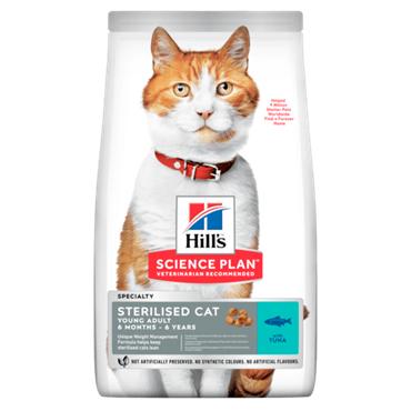 Hill\'s Science Plan Feline Sterilised Cat Young Adult TUN. Kattefoder til voksne. 10 kg