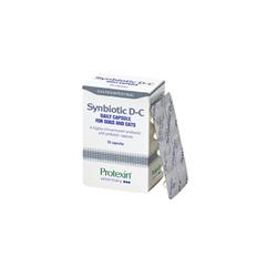  Synbiotic D-C, Tilskudsfoder med tarmflora stabilisator til hunde og katte. 10 kapsler