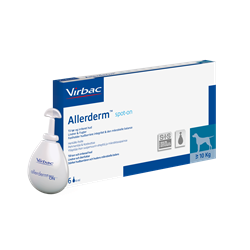 Virbac Allerderm Spot On. Plejemiddel til hunde. 6 pipetter a 4 ml