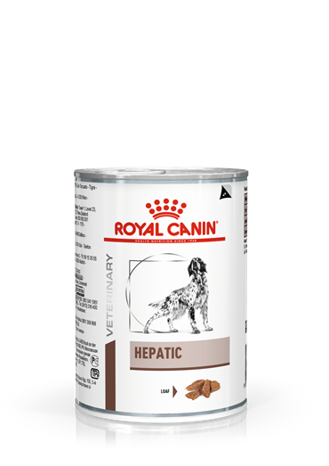 Royal Canin Hepatic. Hundefoder mod leverlidelser. Vådfoder (dyrlæge diætfoder) 1 dåse med 410 g.