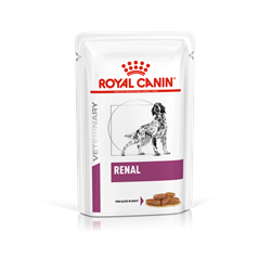 Royal Canin Renal. Hundefoder mod nedsat nyrefunktion. Vådfoder (dyrlæge diætfoder) 12 poser med 100 g x 4 