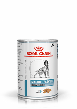 Royal Canin Sensitivity Control. Duck with Rice. Hundefoder mod foderallergi. Vådfoder (dyrlæge diætfoder) 12 dåser med 420 g