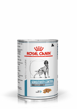 Royal Canin Sensitivity Control. Duck with Rice. Hundefoder mod foderallergi. Vådfoder (dyrlæge diætfoder) 1 dåse med 410 g