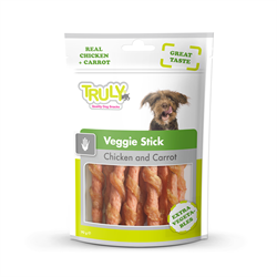 Truly Veggie Stick med Kylling og gulerod. Godbidder til hund. 90 g