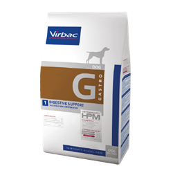 Virbac HPM G1 Gastro Digestive Support. Hundefoder mod dårlig mave / skånekost (dyrlæge diætfoder) 3 kg