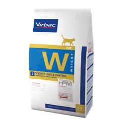 Virbac HPM W2 Weightloss & Control. Kattefoder mod overvægt (dyrlæge diætfoder) 6 x 7 kg