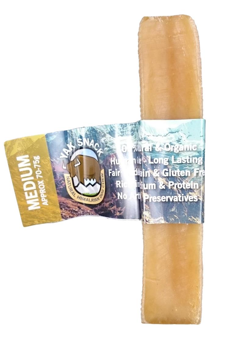 generøsitet orm Syd YAK Snacks til hunde. 100% naturlige og kornfri tyggeben. Medium 70-75 g